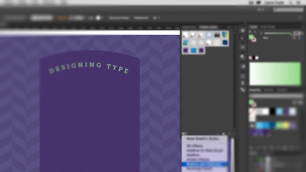 Illustrator CC Designing Type With Graphic Styles from Pluralsight | Course by Edvicer