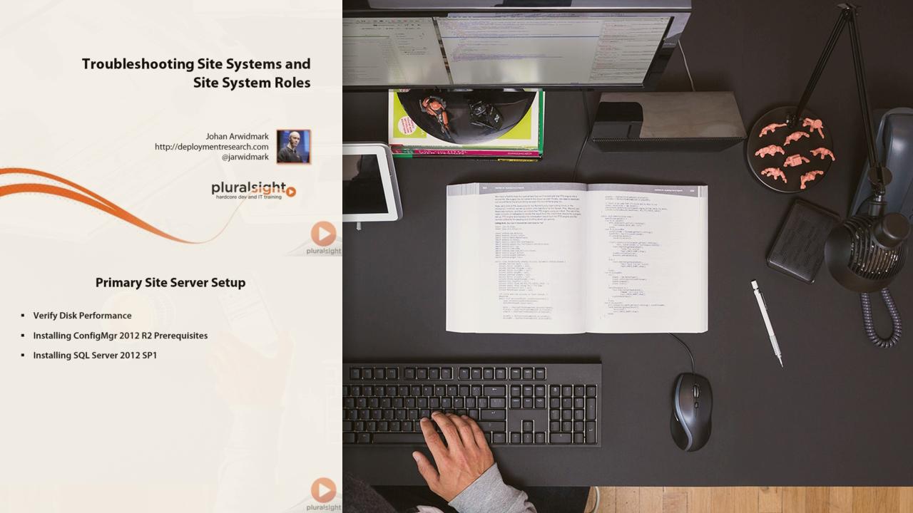 System Center 2012 R2 Configuration Manager Adv. Troubleshooting from Pluralsight | Course by Edvicer
